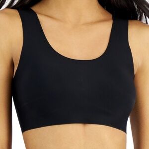 Alfani Womens Small Seamless Bra Bralette Black Pullover Removable Cup Pads